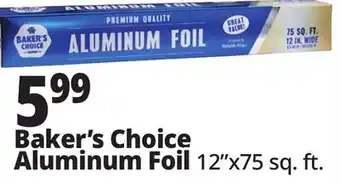 Ocean State Job Lot Baker's Choice Premium Quality Aluminum Foil 75 sq ft offer