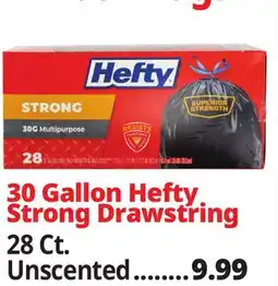 Ocean State Job Lot 30 Gallon Hefty Strong Drawstring offer