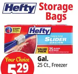 Ocean State Job Lot Hefty Freezer Gallon Slider Bags 25 Count offer