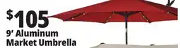 Ocean State Job Lot 9' Aluminum Market Umbrella with Solar LED Lights offer