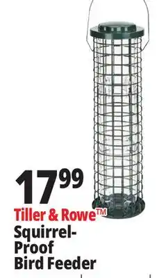 Ocean State Job Lot Tiller & Rowe Squirrel Proof Bird Feeder offer