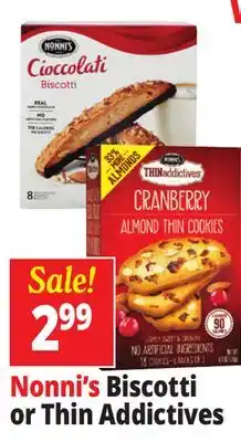 Ocean State Job Lot Nonni's Biscotti or Thin Addictives offer
