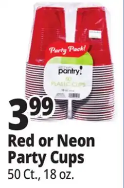 Ocean State Job Lot Kitchen Pantry Red Plastic Cups offer