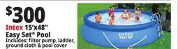 Ocean State Job Lot Intex 15' x 48 Easy Set Above Ground Pool Set offer