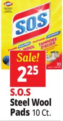Ocean State Job Lot Clorox S.O.S Steel Wool Pads 10 Count offer