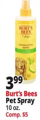 Ocean State Job Lot Burt's Bees Pet Spray offer
