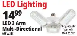 Ocean State Job Lot LED 3 Arm Multi-Directional offer