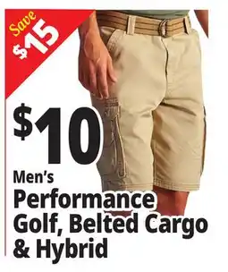 Ocean State Job Lot Men's Performance Golf, Belted Cargo & Hybrid offer