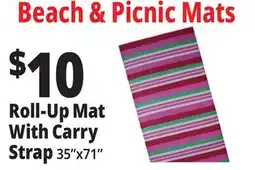 Ocean State Job Lot Roll-Up Beach Mat with Strap 35x71 offer