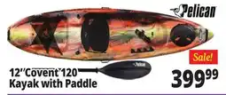 Ocean State Job Lot Pelican 12' Covent 120 Kayak with Paddle offer