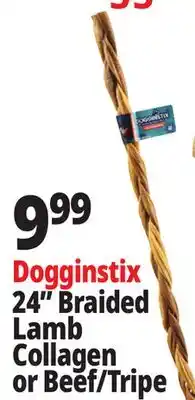 Ocean State Job Lot Dogginstix 24 Braided Lamb Collagen or Beef/Tripe offer