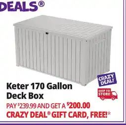 Ocean State Job Lot Keter 170 Gallon Deck Box offer