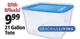 Ocean State Job Lot Gracious Living Stackable Storage Tote with Wheels offer