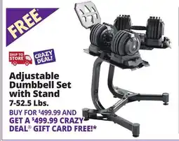 Ocean State Job Lot Adjustable Dumbbell Set with Stand 7-52.5 Lbs offer