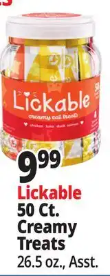 Ocean State Job Lot Lickable 50 Ct. Creamy Treats offer