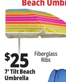 Ocean State Job Lot 7' Tilt Beach Umbrella offer