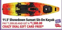 Ocean State Job Lot 11.5' Showdown Sunset Sit-On Kayak offer