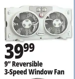 Ocean State Job Lot 9 Reversible 3-Speed Window Fan offer