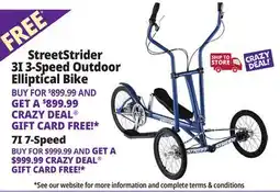 Ocean State Job Lot StreetStrider 3i Outdoor Elliptical Bike Blue offer