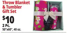 Ocean State Job Lot Throw Blanket & Tumbler Gift Set offer