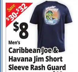 Ocean State Job Lot Men's Caribbean Joe & Havana Jim Short Sleeve Rash Guard offer
