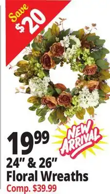 Ocean State Job Lot 24 & 26 Floral Wreaths offer