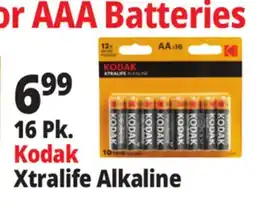Ocean State Job Lot 16 Pk. Kodak Xtralife Alkaline offer