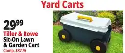 Ocean State Job Lot Tiller & Rowe Sit-On Lawn & Garden Cart offer