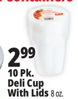 Ocean State Job Lot Deli Storage 8 oz Round Containers with Lids 10 Count offer