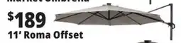 Ocean State Job Lot Roma Offset Patio Umbrella with Solar LED Lights Beige offer