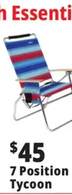 Ocean State Job Lot 7-Position Copa Hi-Back Big Tycoon Beach Chair offer