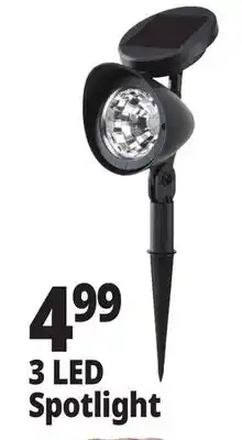 Ocean State Job Lot Outdoor Living Accents Solar LED Spotlight 12.5 offer