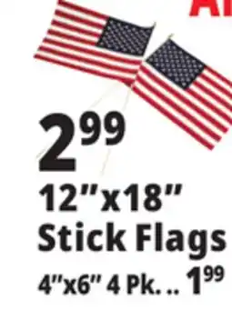 Ocean State Job Lot 12 x 18 Stick Flags offer