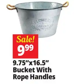 Ocean State Job Lot 9.75x16.5 Bucket With Rope Handles offer