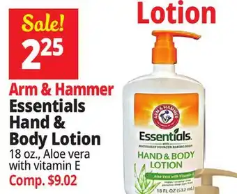 Ocean State Job Lot Arm & Hammer Essentials Hand & Body Lotion offer