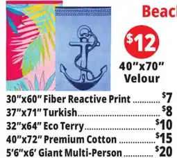 Ocean State Job Lot Beach Towels offer