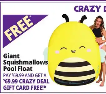 Ocean State Job Lot Squishmallows 5.25' Lola The Unicorn Fabric Covered Pool Float offer