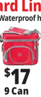 Ocean State Job Lot 9-Can Hardliner Cooler Red offer