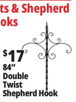 Ocean State Job Lot Wrought Iron Decorative Double Shepherd's Hook 84 offer