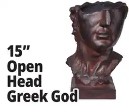 Ocean State Job Lot Greek God Open Head Planter 15 offer