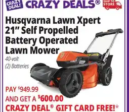 Ocean State Job Lot Husqvarna Lawn Xpert 21 Self-Propelled Lawn Mower Orange offer