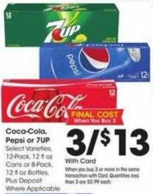 Fred Meyer Coca-Cola, Pepsi Or 7Up offer