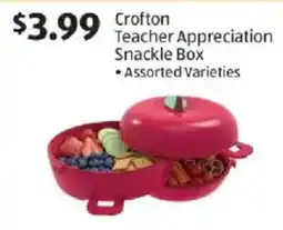Aldi Crofton Teacher Appreciation Snackle Box offer
