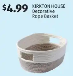 Aldi Kirkton house decorative rope basket offer