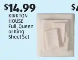 Aldi Kirkton house full, queen or king sheet set offer