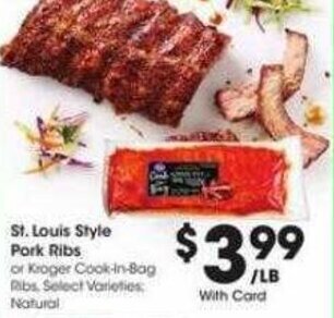 Fred Meyer St.Louis Style Pork Ribs offer