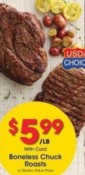 Fred Meyer Boneless Chuck Roasts offer