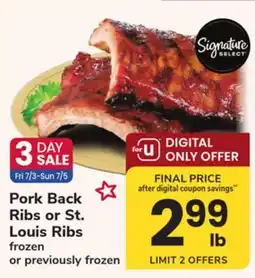 ACME Pork Back Ribs or St. Louis Ribs offer