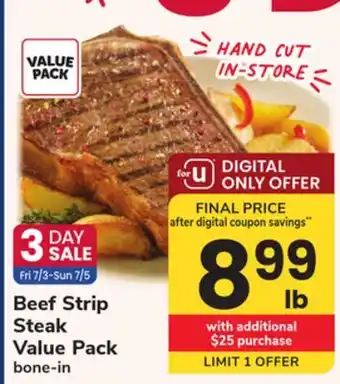ACME Beef Strip Steak Value Pack offer