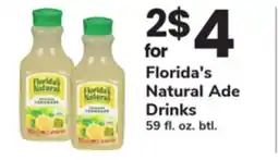 ACME Florida's Natural Ade Drinks offer